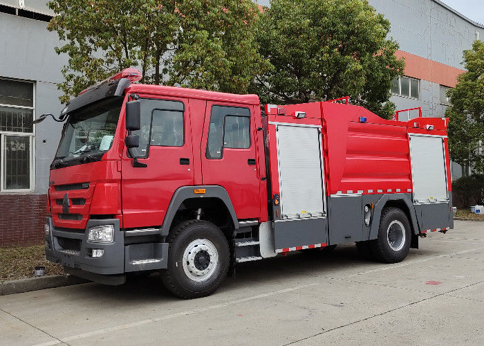 ISO9001 80L/S Fire Pump 4x2 Drive Water Foam Fire Truck with Two Row Cab
