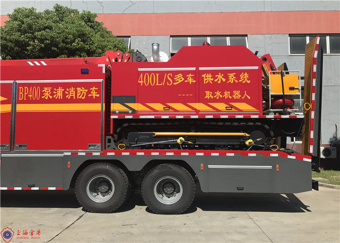 Two Seats HOWO Chassis 6x4 Drive Remote Water Supply Fire Truck GVW 33000kg