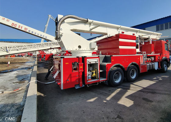 435Hp Brandbestrijdings het Voertuig6x4 Aandrijving 4500mm van het Brandweerladderplatform Wielbasis