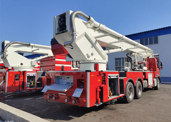 6x4 het drijven van de Brandvrachtwagen van het Brandweerladderplatform met 5000kg-Water2000kg Schuim